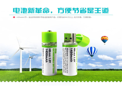 厂家供应 USB可充电电池 高品质充电电池