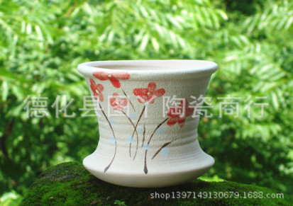 精心打造田园彩绘抽象多肉植物创意家居zakka花盆图丫陶瓷P0002