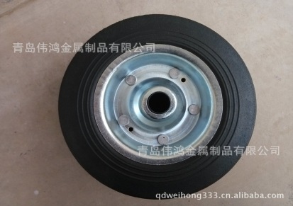 橡胶实心轮 8寸8x2 橡胶实心轮！轮毂，轴承可订制