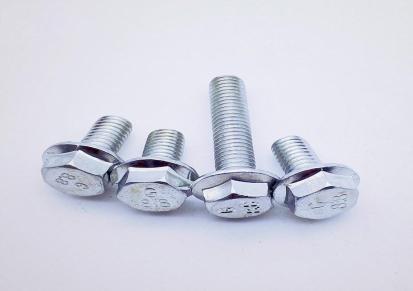 邯郸刚晓金属-镀锌8.8级国标六角法兰螺栓 法兰带垫螺丝。