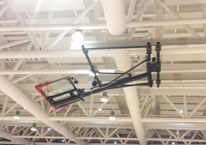 领先凯锐电动悬空折叠篮球架 室内悬空式篮球架供应商