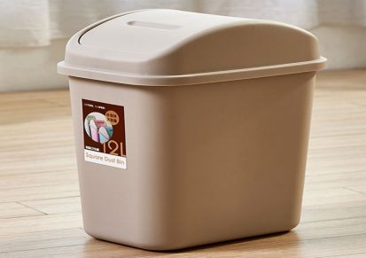 分类垃圾桶 日式长方形摇盖卫生间塑料垃圾桶 翻盖创意厨房家用