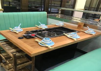 欧堡罗餐厅火锅烧烤油烟处理设备烤涮一体桌自带水净化器