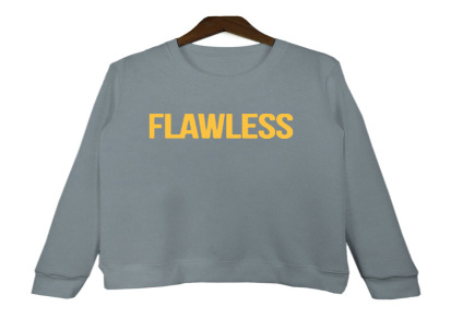 2016欧美新款 FLAWLESS 字母女士潮牌外套圆领卫衣女士