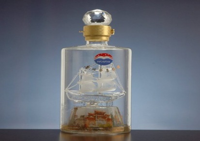 河北玻璃酒瓶生产厂家定制帆船酒瓶一帆风顺酒瓶
