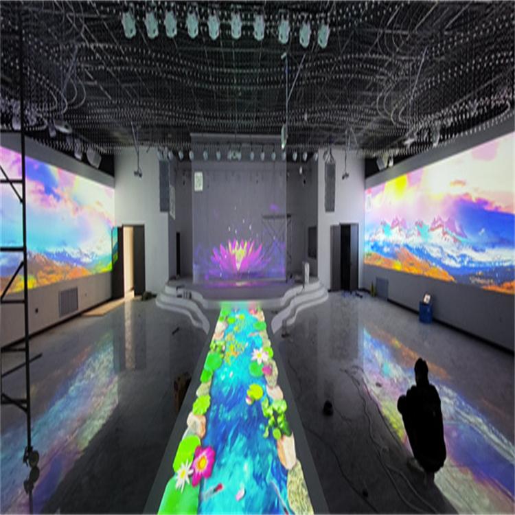 未来视觉5D全息餐厅科技感十足互动投影地面墙面量身定制