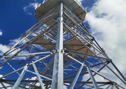 宏森 18米热镀锌监控塔 钢结构监控塔 景区景点观光塔