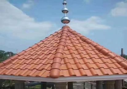 金壮西式瓦 房屋楼顶专用 寿命长品质佳 高兴 铁红色