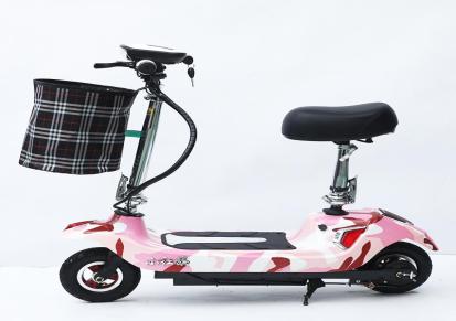茗育新款小海豚电动车小红旗女士迷你成人便携电瓶车折叠电动自行车电单车