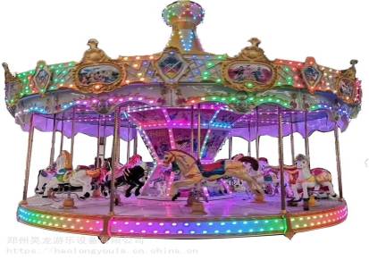 游乐场吸金儿童游乐设备豪华转马新造型旋转木马图片