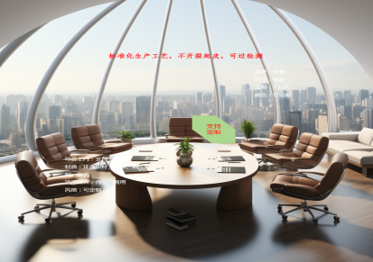 华誉圆形办公桌木质工位板式职员桌实木公司家具定做厂家北京可上门