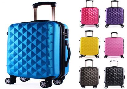 厂家批发定制 钻石纹ABS拉杆箱 休闲旅行行李箱尺寸