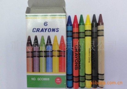 高品质8色彩盒装蜡笔