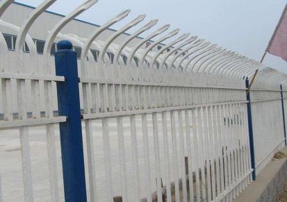 宁奥 学校小区庭院可用 围墙锌钢护栏 蓝白色铁栅栏可定制