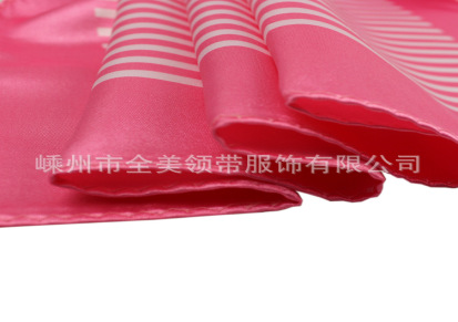 生产南韩丝丝巾涤丝小方巾 粉色方巾口袋巾 职业空姐团体方巾