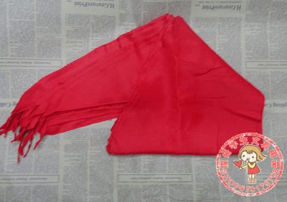 成人用大红优质混纺棉布35*140cm 1米半超长型纯棉全棉红领巾批发