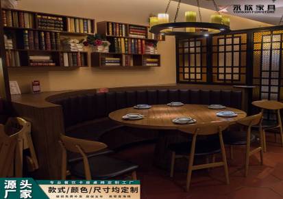 快乐家餐厅家具-中式自选快餐店火车排座桌椅