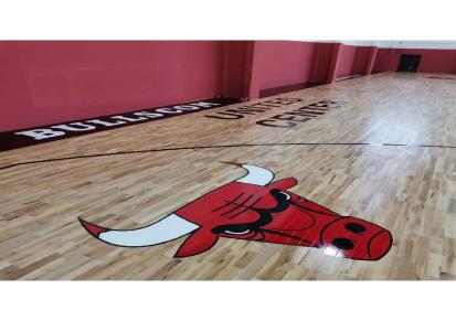 篮球馆实木地板 体育木地板 运动馆木地板 地板安装 价格 中体伟业