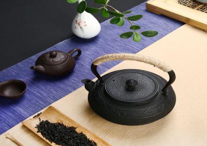 铸铁壶无涂层铁茶壶套装日本南部生铁壶茶具 颗粒壶烧水煮茶老铁壶