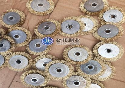 平形拉丝钢丝轮磨料丝毛刷轮劲邦刷业生产毛刷轮现货供应