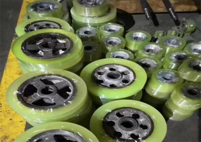 烁博厂家直供耐磨聚氨酯包胶轮超耐磨PU制品承重工业胶轮