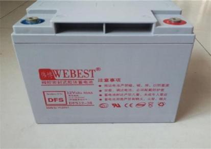 供应WEBEST伟博蓄电池DFS12-100 无污染储能型 UPS主机应急电源