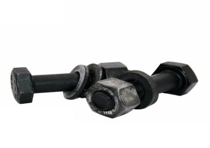 海纳威钢结构大六角螺栓10.9级淬黑钢构连接副