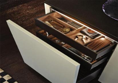 百捷 整体实木橱柜定做 欧式厨柜美式中式现代原木厨房 全屋定制