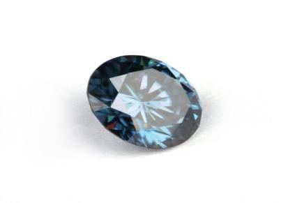 华莎珠宝批发新品1-3克拉圆形八心八箭/镀色工艺深蓝色莫桑石裸石
