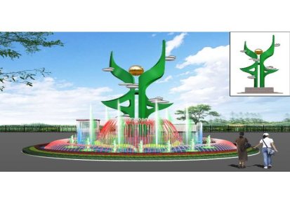 建洲园林 绿地音乐喷泉设计 定制音乐喷泉工程 湿地音乐喷泉施工