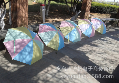 新款日韩彩虹雨伞 西瓜色素色环保半透明伞可定做广告伞 可加LOGO