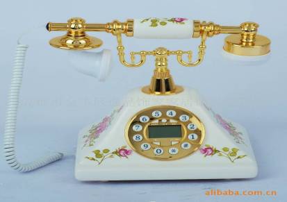 特价99元批量供应陶瓷工艺来电显示电话机/田园风格