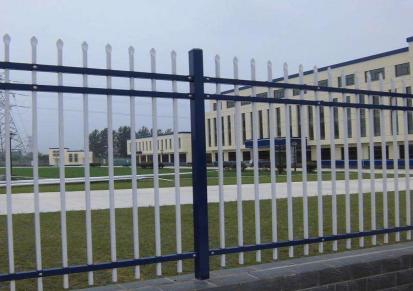 嘉格 小区广场围栏学校围墙锌钢护栏 蓝白色