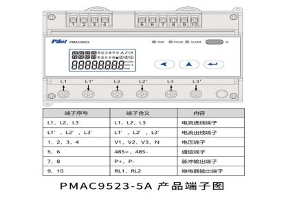 珠海派诺电表PMAC9523系列三相导轨式电能表正品全新发货5A互感器