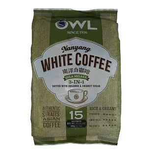 新加坡 OWL猫头鹰 南洋白咖啡椰糖三合一 600g