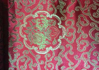 厂家直销1.5米织锦缎锦盒工艺品包装尼龙纺织布料八宝花