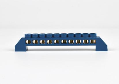 耐航电气桥型零线排-10孔接线端子排-配电箱零地排接零铜排6*9并线八孔阻燃