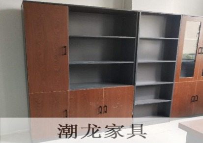 滁州玻璃门书柜生产厂家 玻璃门书柜定制 潮龙办公家具