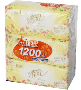 B338RC清风Breeze抽取式面纸纸巾纸200抽面巾纸
