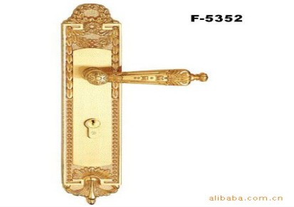 F-5352-弹子插芯门锁、执手锁、锁具五金、豪华大门锁
