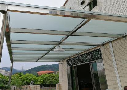 多丽彩玻璃雨棚 质量保障 支持定制