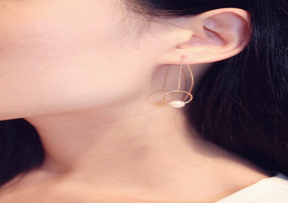 时尚新款韩国耳环欧美精致珍珠圆圈气质耳线耳钉耳坠女