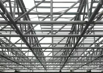 学校风雨操场管桁架 商场采光顶焊接钢管架 建合供应