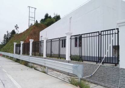 中山小区围墙铁护栏厂家广州景区园林绿化围栏防爬锌钢隔离栏