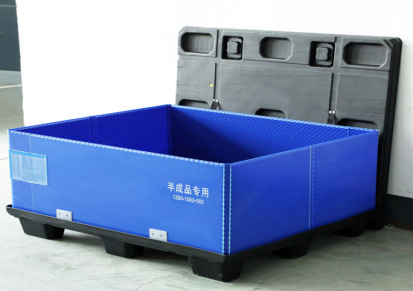 广东 塑料围板箱 可折叠蜂窝板围板箱 可循环物流箱