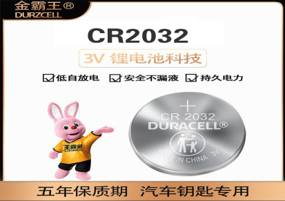 金霸王CR2032纽扣式电池电子秤主板遥控器通用车钥匙3v锂电池