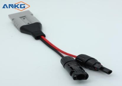 晟宏电子 安德森插头双极50A-600V带线 红黑10平方动力电池连接器