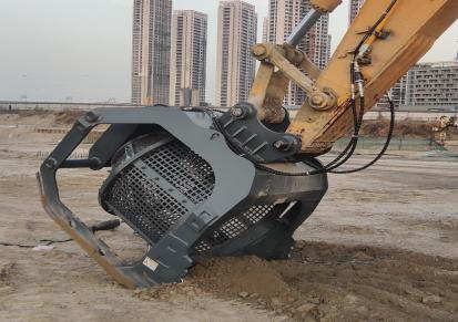 杭州钜力重工 移动式水洗沙旋转筛分斗 挖机用各种石料筛分滚筒筛