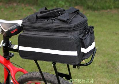 山地车后驮包 黑色可折叠带防雨罩驮包自行车装备驮包可批发配件