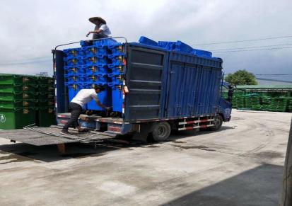 上海240L塑料垃圾桶挂车桶 带轮带盖户外垃圾桶